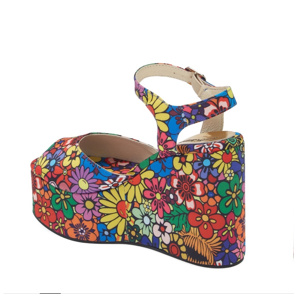 Jeffrey Campbell Dazing Floral Platform Wedge Sandals - Picture 2 of 10